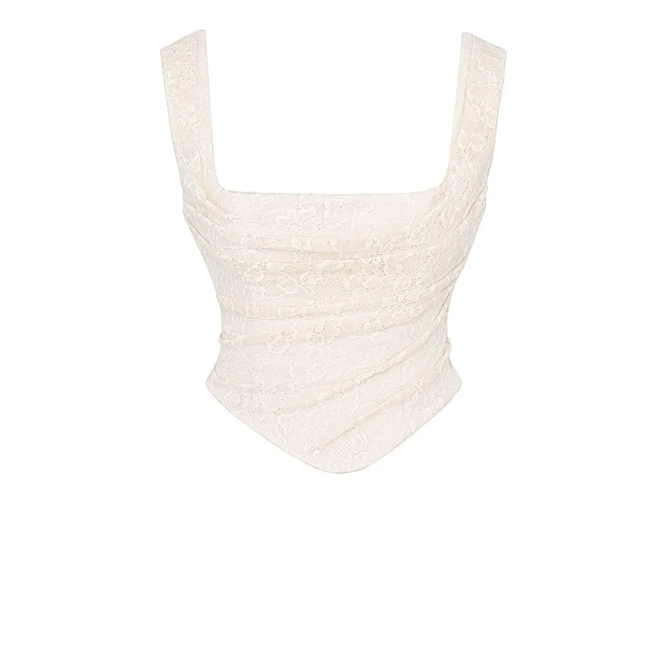 Freya Fabric Ivory Lace Corset Crop Top Maxi Skirt Set